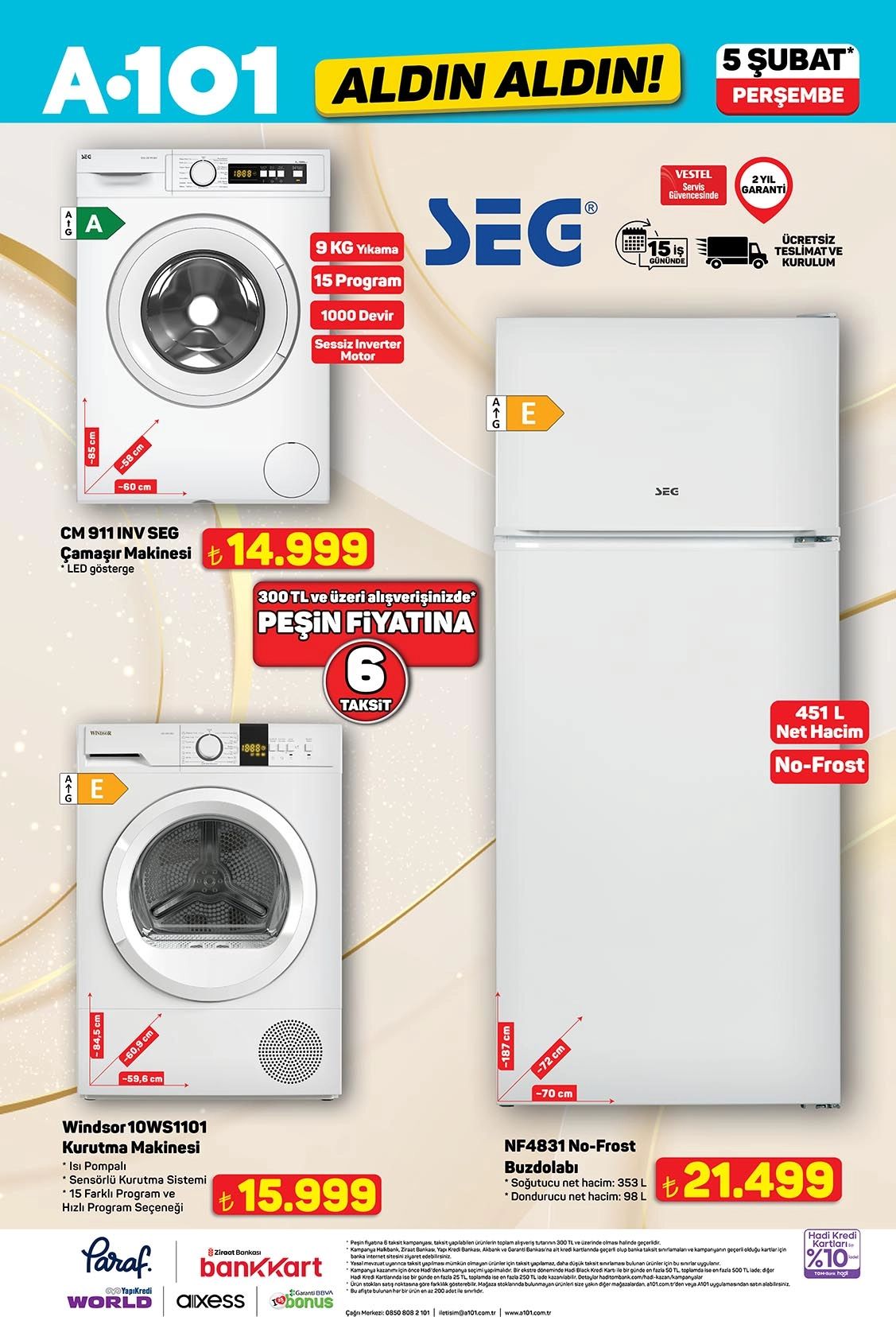 A101 market 05 Şubat indirimli ürünler broşürü sayfa 8