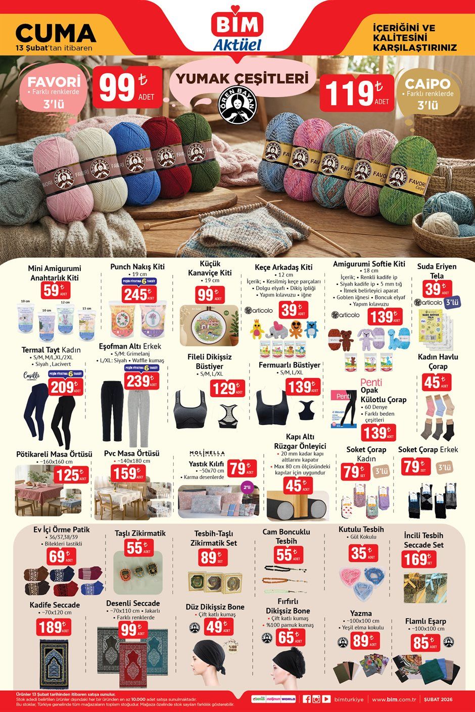 BİM market 13 Şubat indirimli ürünler broşürü sayfa 3