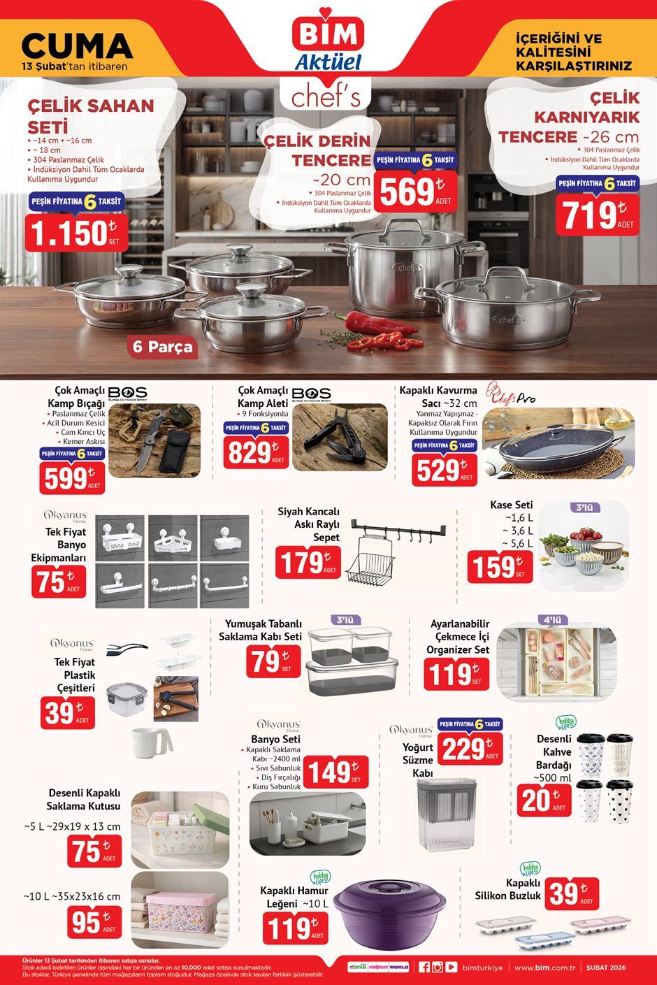 BİM market 13 Şubat indirimli ürünler broşürü sayfa 4