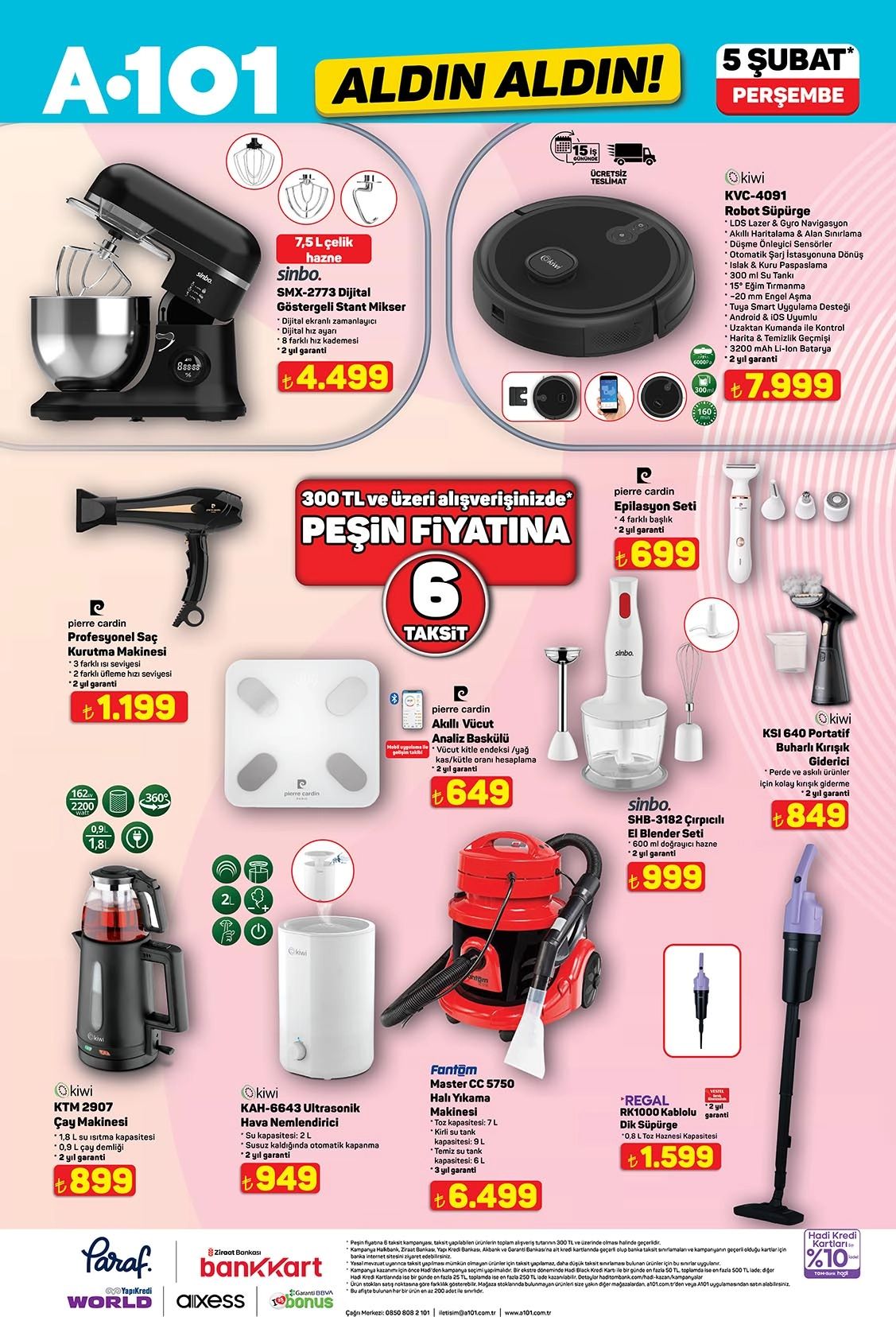 A101 market 05 Şubat indirimli ürünler broşürü sayfa 9